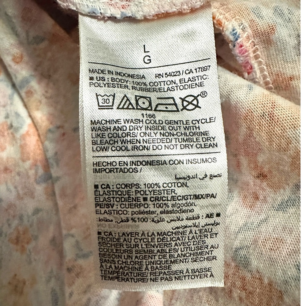 Old Navy Fit & Flare Smocked Midi Dress Multi Floral L Cotton Cottagecore Boho - Picture 7 of 11